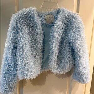 Habitual Light Blue Fluffy Kids Jacket